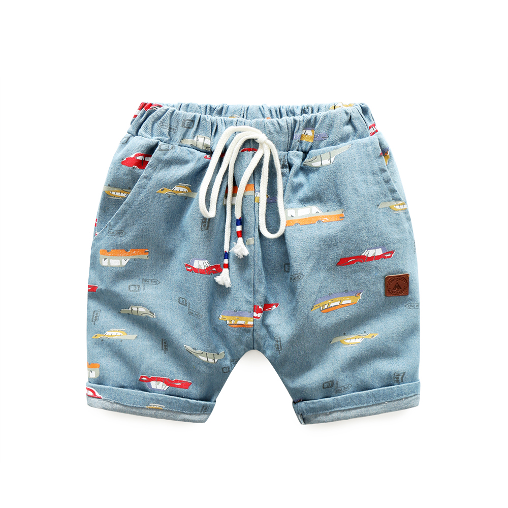  ĳ־ ݹ ҳ μ  ڵ  غ ݹ м 5     2-6Y/Summer Casual Shorts For Baby Boy Printed Car Pattern Kids Beach Shorts Fashion Ch
